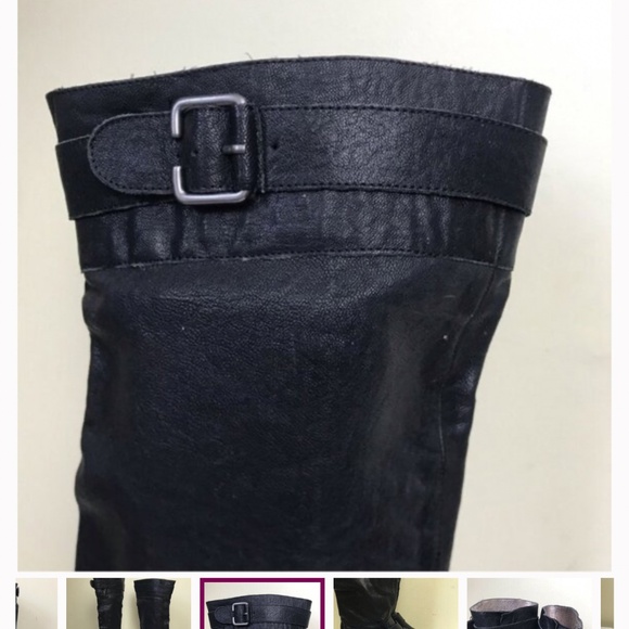 Zigi Girl Meredith Leather Tall Knee High Boots Textured Rubber Soles Buckles 7 - Picture 10 of 10